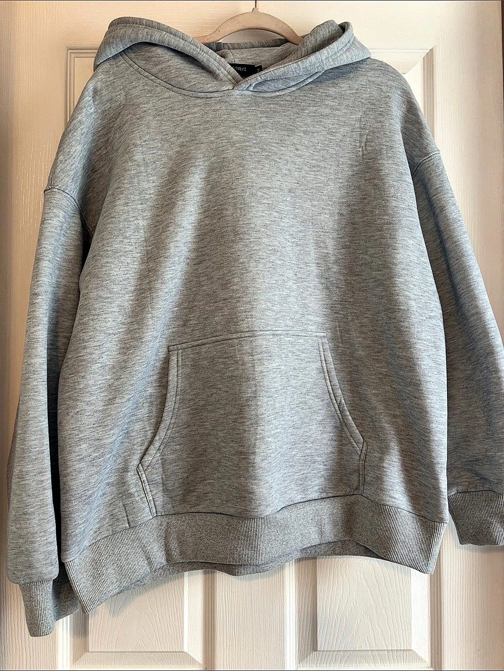 Automet Womens Oversized Hoodie Fleece Sweatshirt Gray Medium